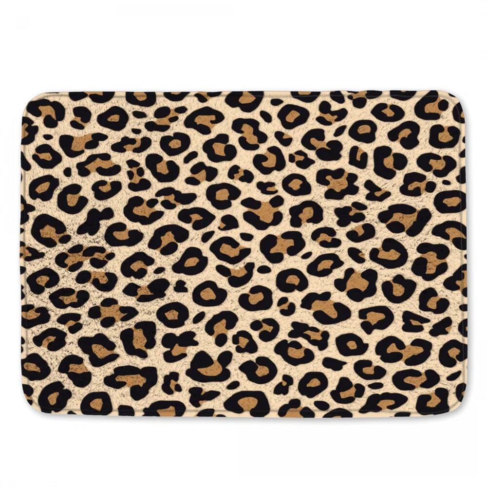 Leopard Print Bath Mat